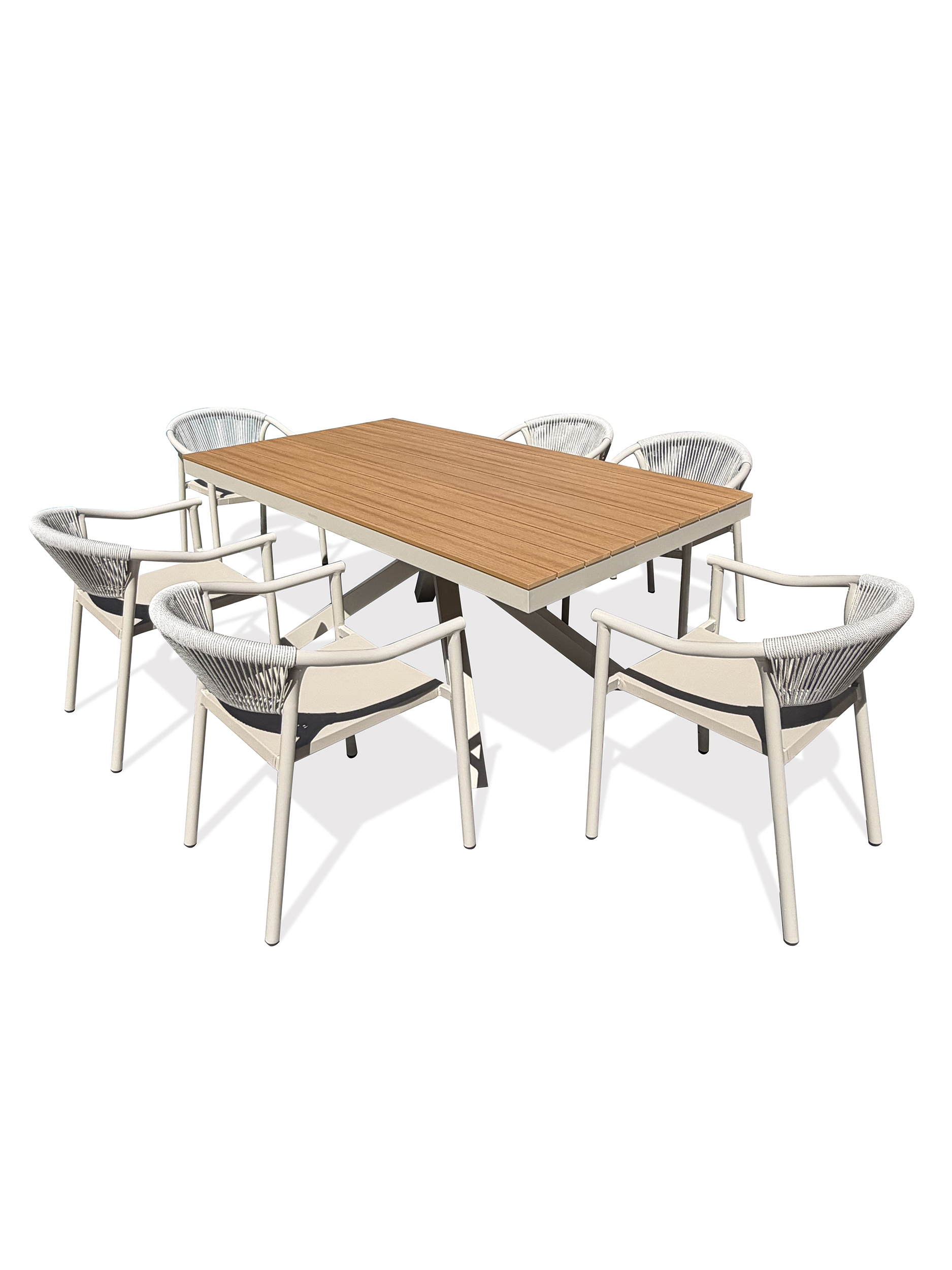 Ensemble repas de jardin en aluminium LAMU, DCB GARDEN