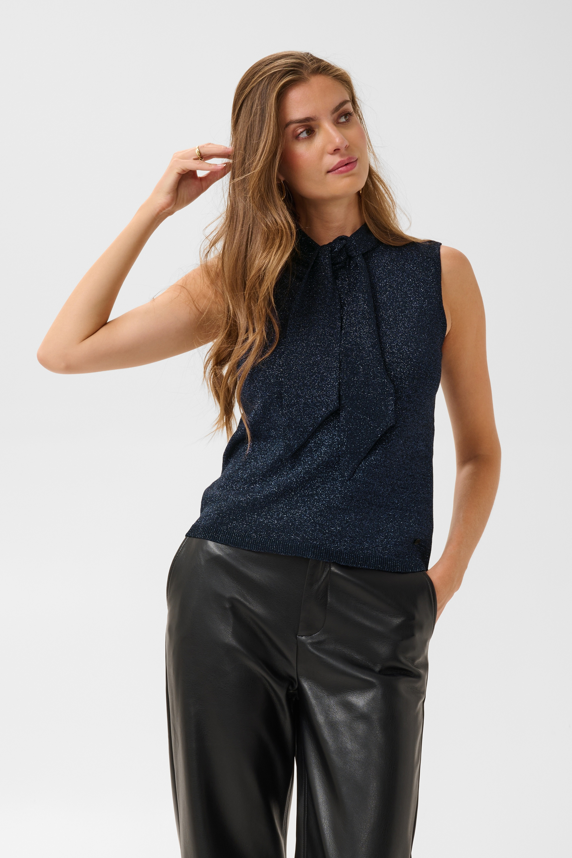 Pull en maille manches courtes, CREAM