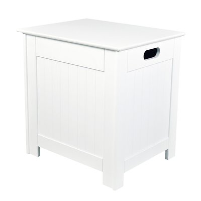 White Wooden Bathroom Laundry Cabinet SO'HOME