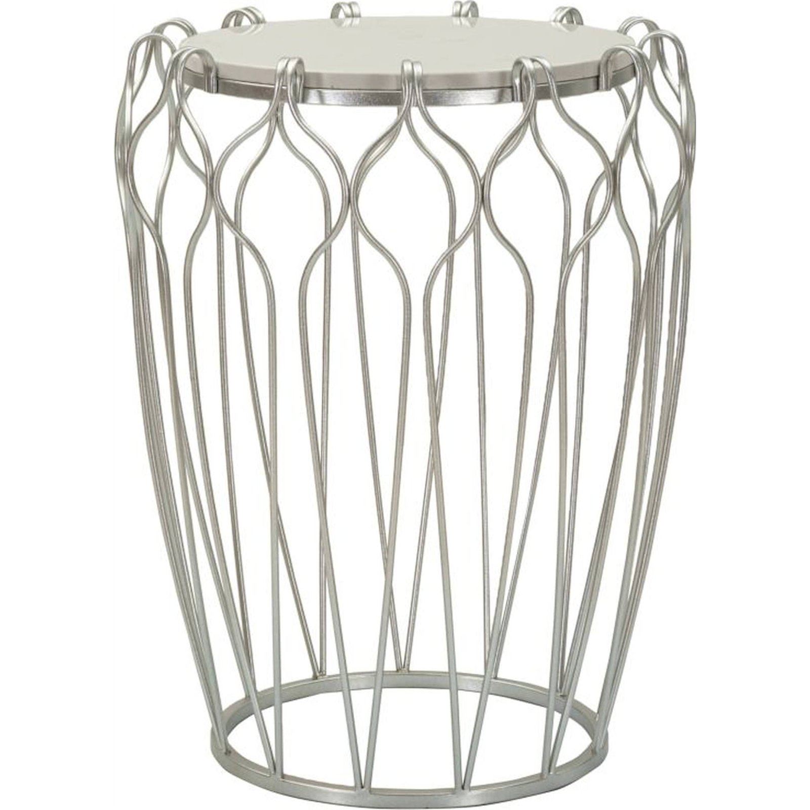 Table d'appoint ronde en marbre et fer GLAM, RECOLLECTION