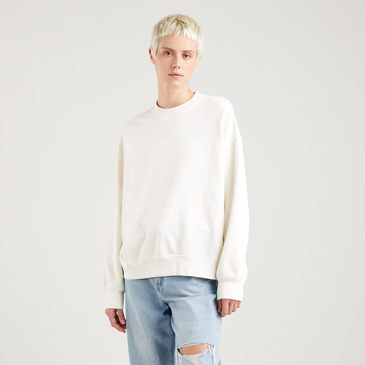 100 cotton sweatshirt white