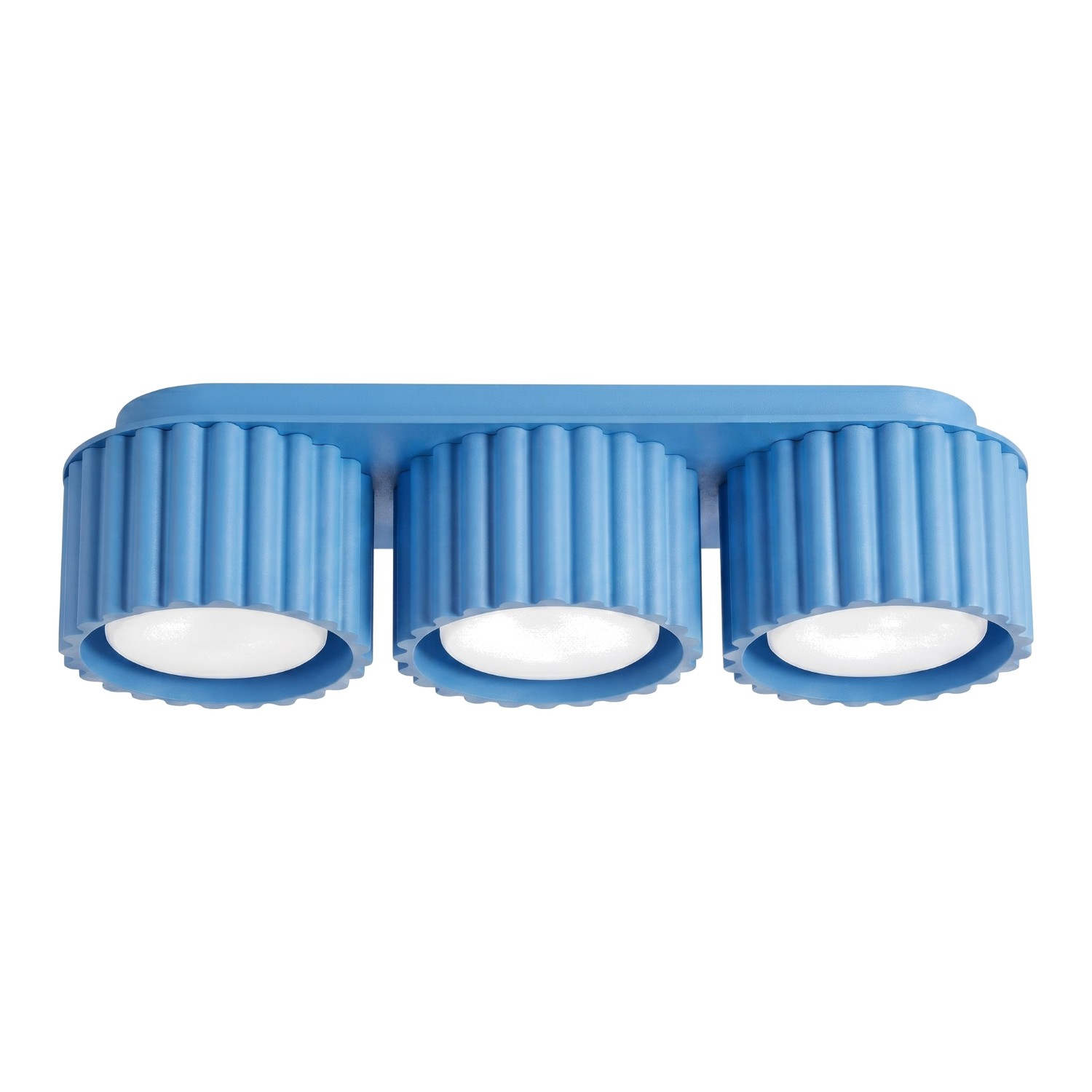 Plafonnier Aluminium Bleu Gx53 3 AURA, EDEN