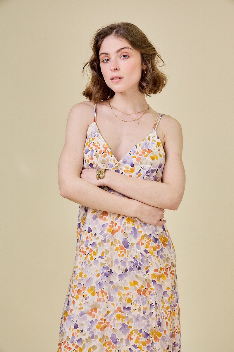Robe SEE U SOON Taille Small - Bleu - 100% Polyester - Occasion Très Bon état