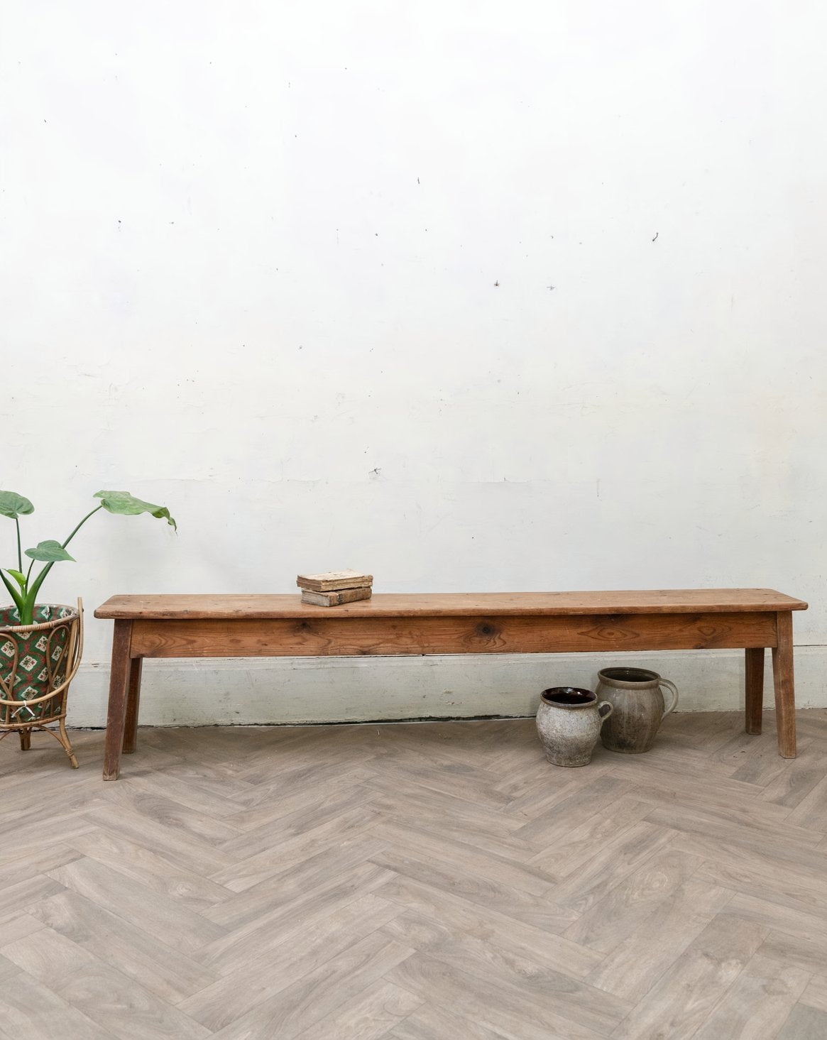 Long banc en bois Antoine N°504 - Bon état, DEBONGOUT