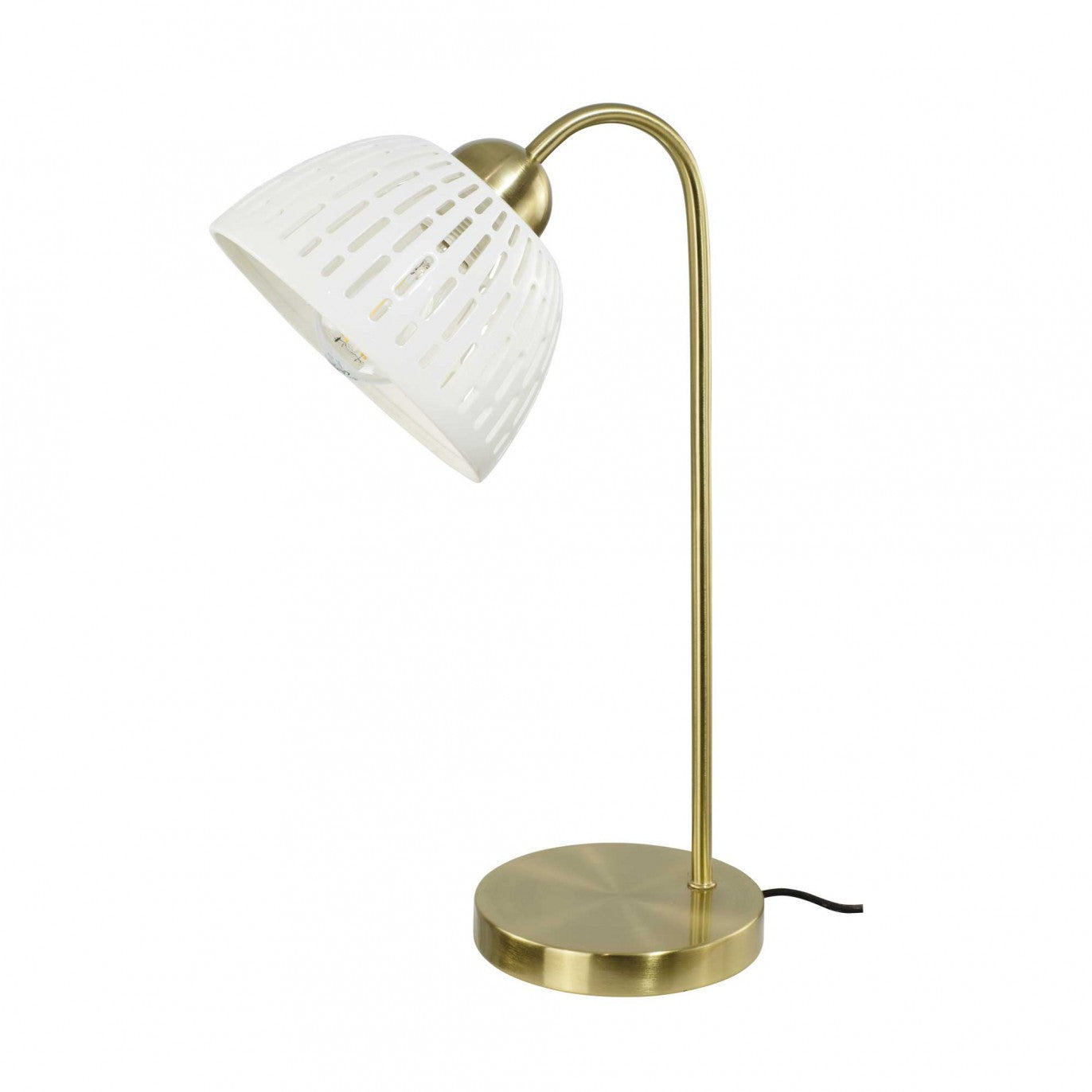 Lampe à poser en métal & céramique avec un cordon textile, TELIA, C-CREATION
