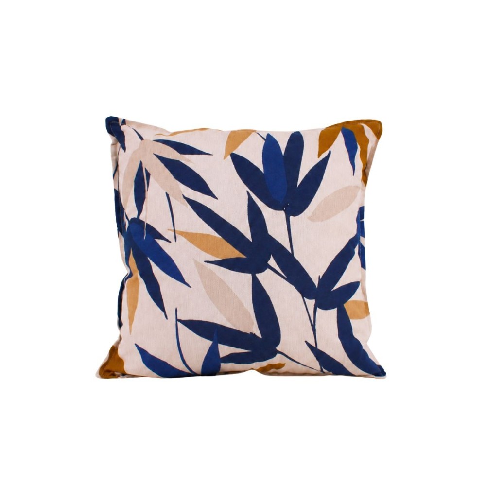 Coussin imprimé feuillage 40x40cm, ORNAMI