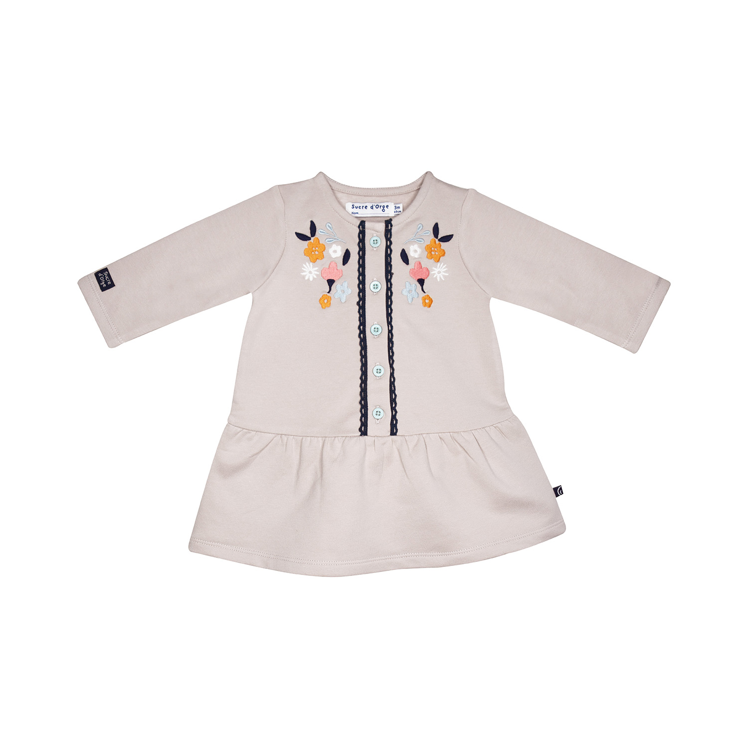 Robe jenny maille manches longues bebe, SUCRE D'ORGE