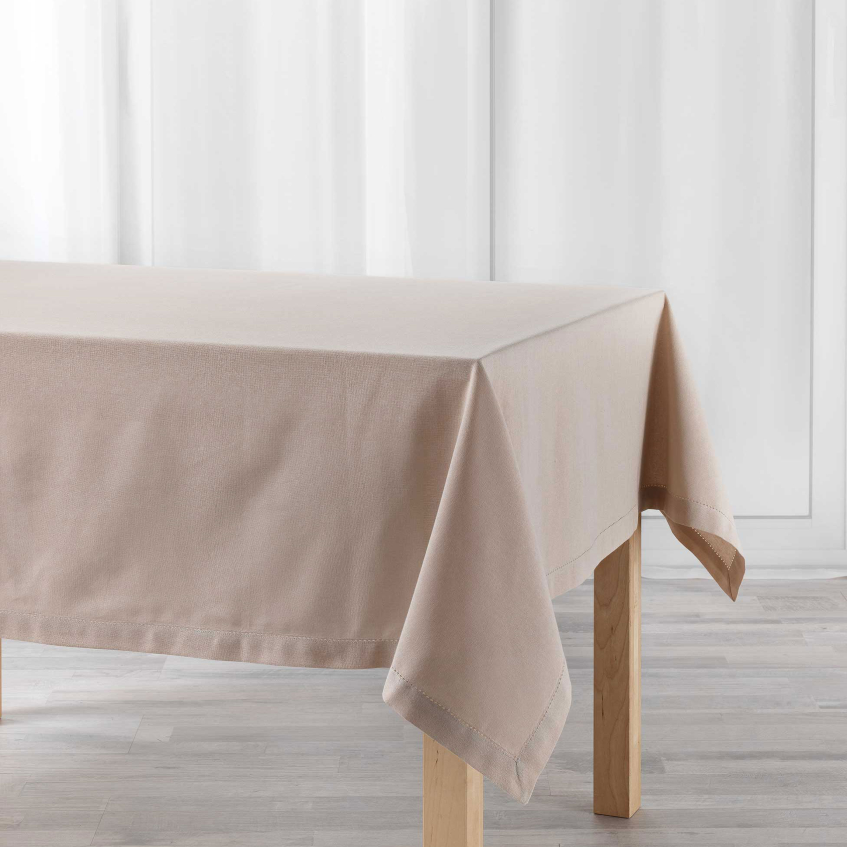 Nappe rectangulaire en coton uni, DOUCEUR D'INTÉRIEUR
