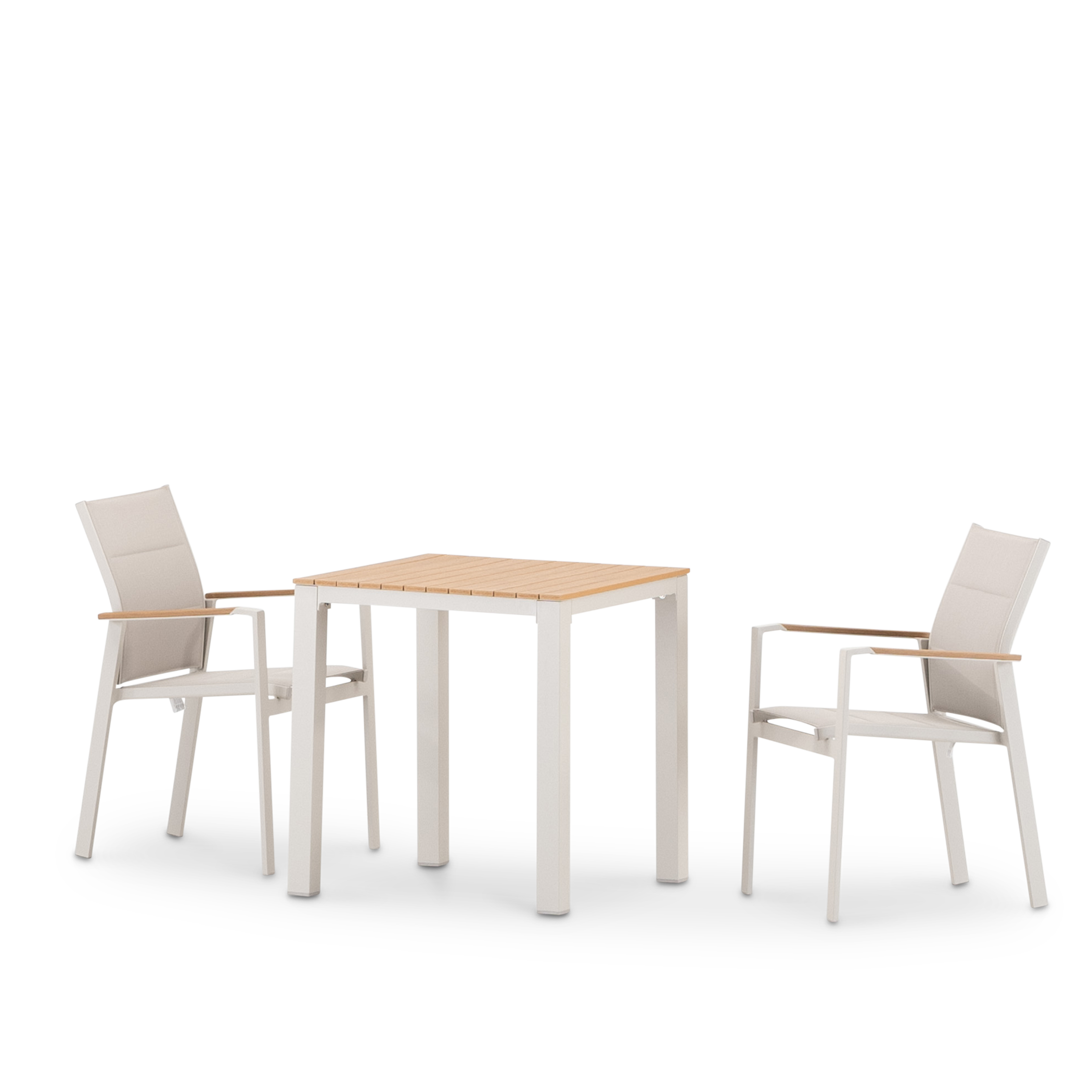 Salon de jardin, 2 chaises textilène, OSAKA, DEFORA HOME