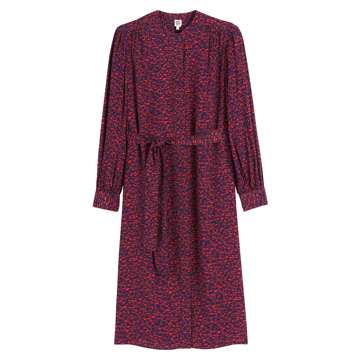 Graphic Print Dress, Long Sleeves, LA REDOUTE COLLECTIONS