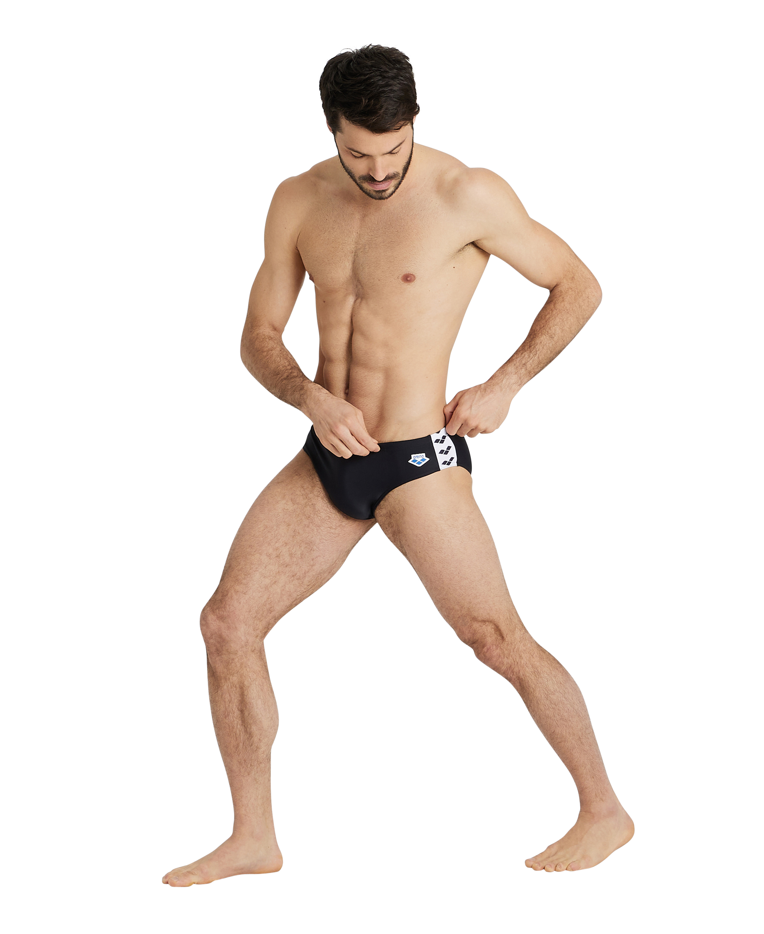 Slip De Natation Arena Homme Taille 36 - Modèle Standard Noir Et Blanc, Neuf Avec étiquettes