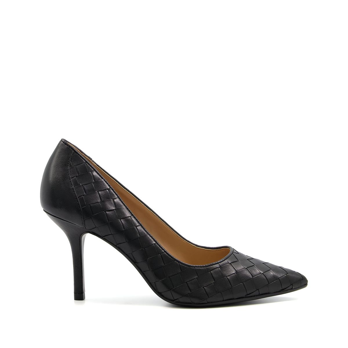 Escarpin noir cuir bout cheap pointu