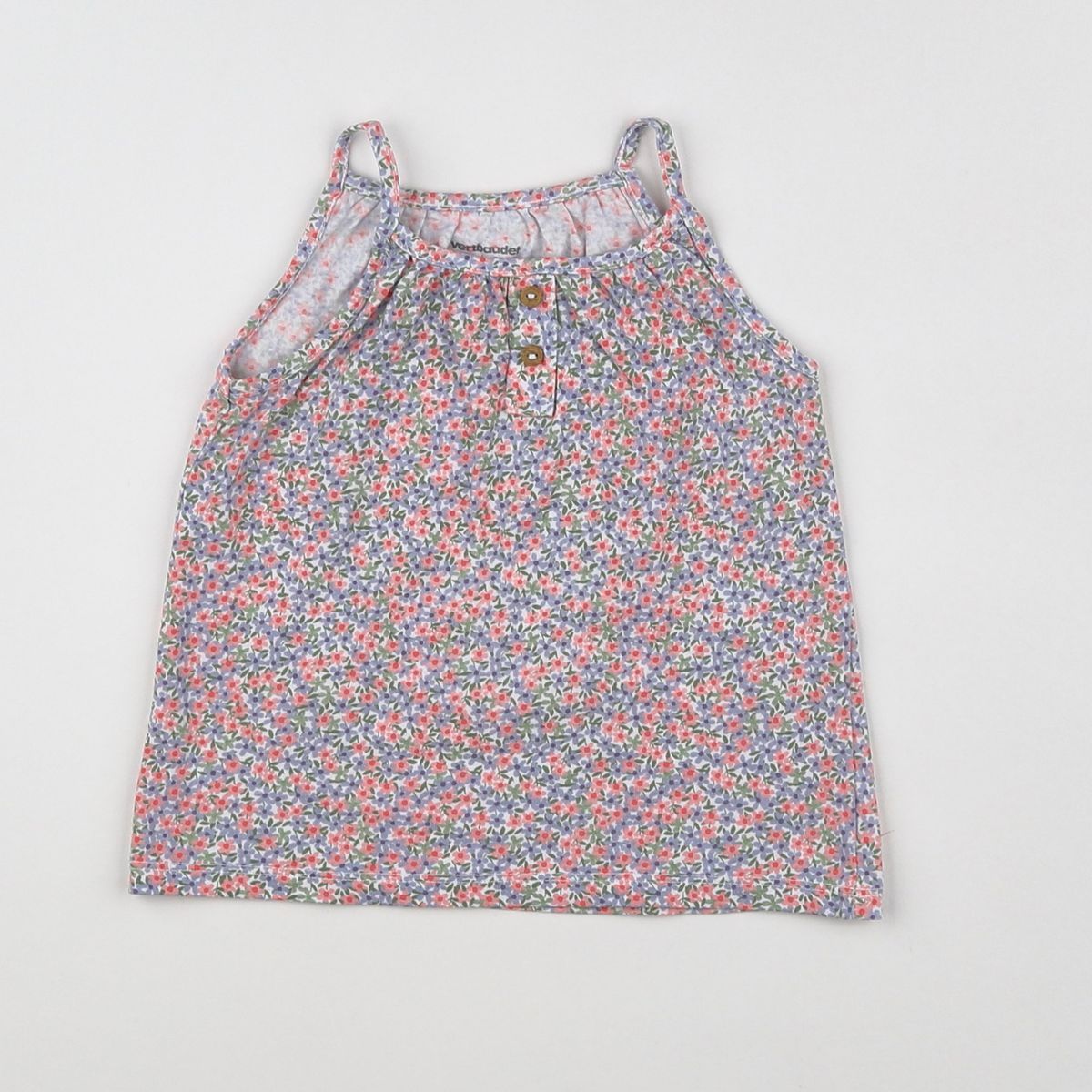 Haut Fille Rose Coeurs Multicolores - Taille 6X, Manches Courtes, Très Léger
