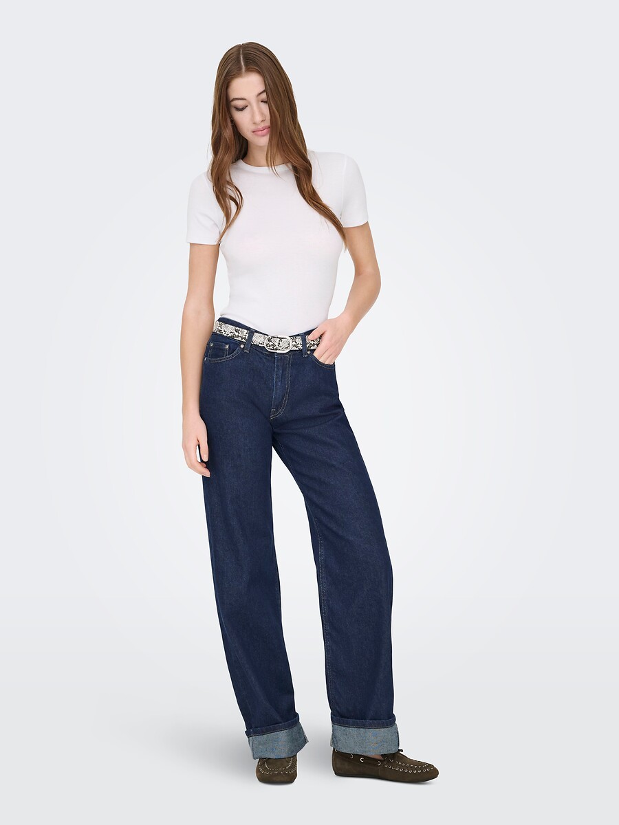 Jean large avec rebords, ONLY