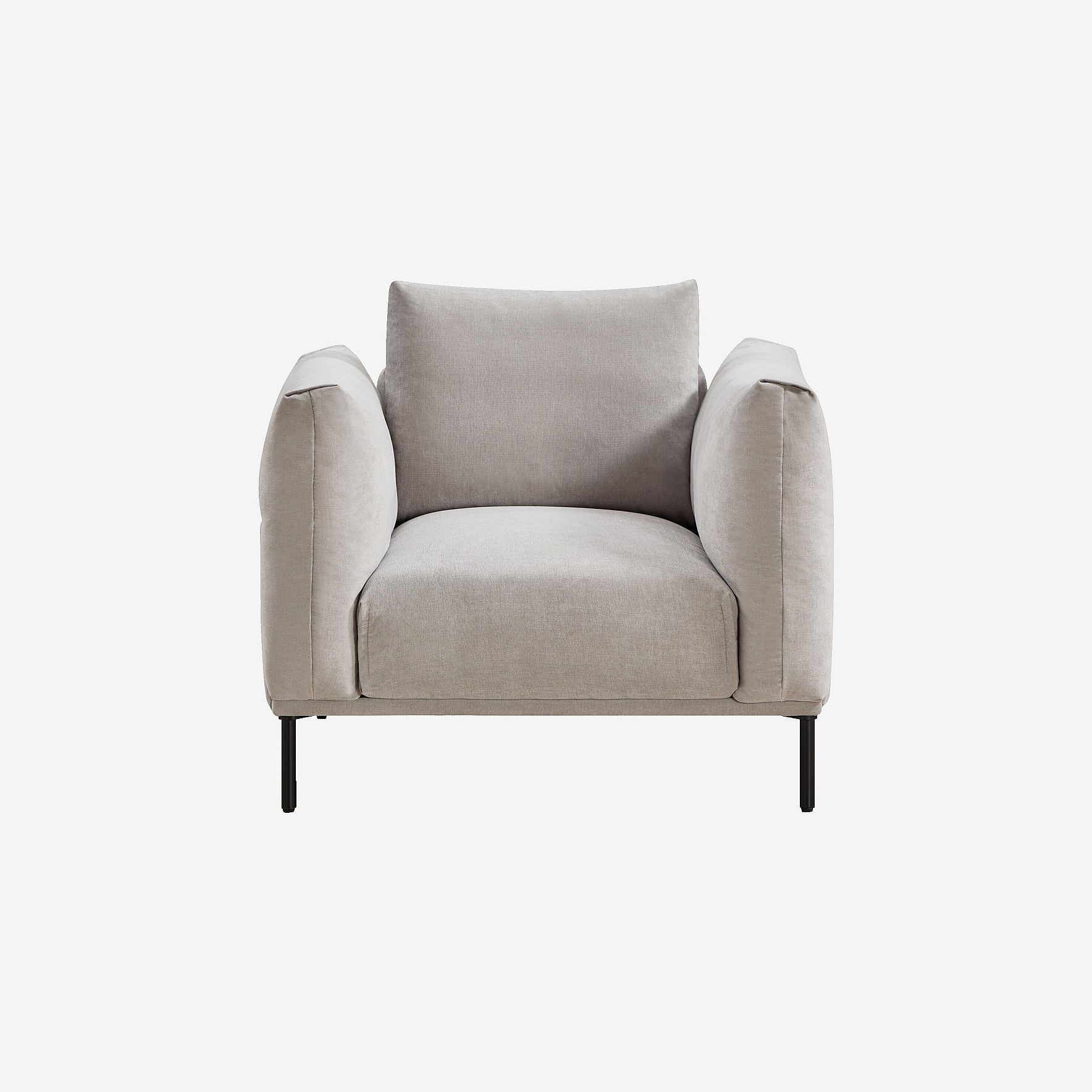 Fauteuil droit polyester AMAMI, HABITAT