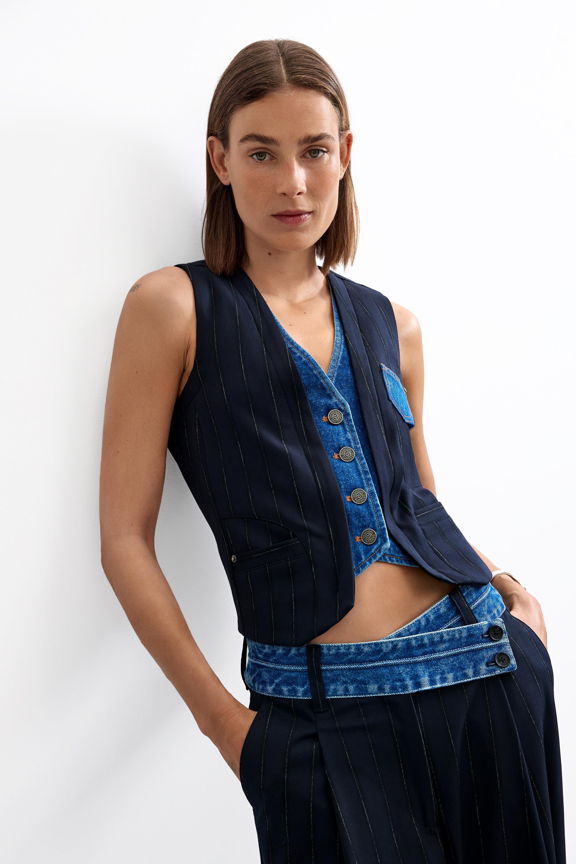 Gilet à double revers, DESIGUAL