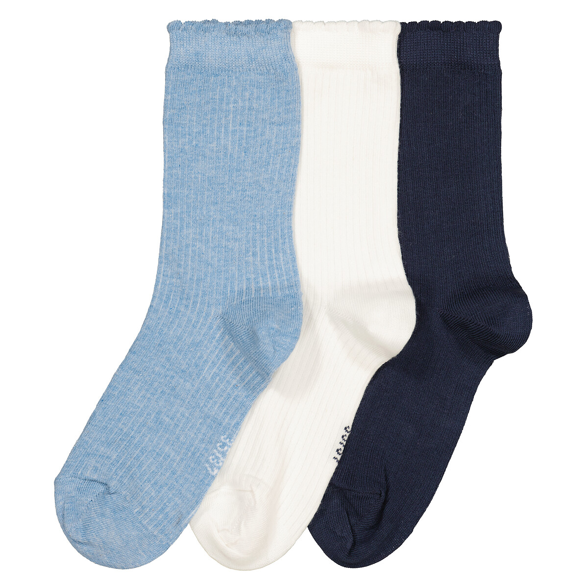 Lot de 3 chaussettes La Redoute Collections uni La Redoute