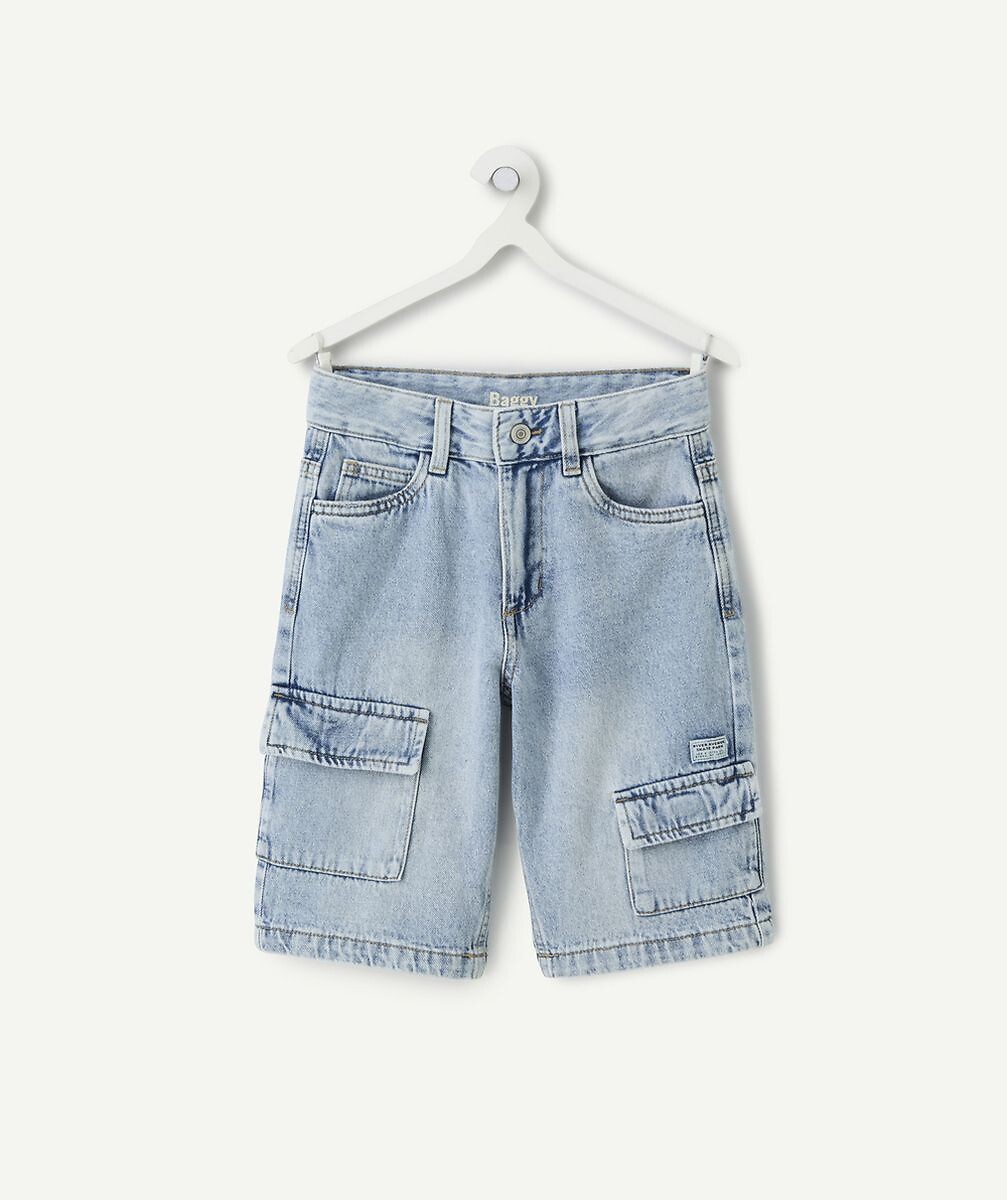 Short en denim large avec poches, TAPE A L'OEIL