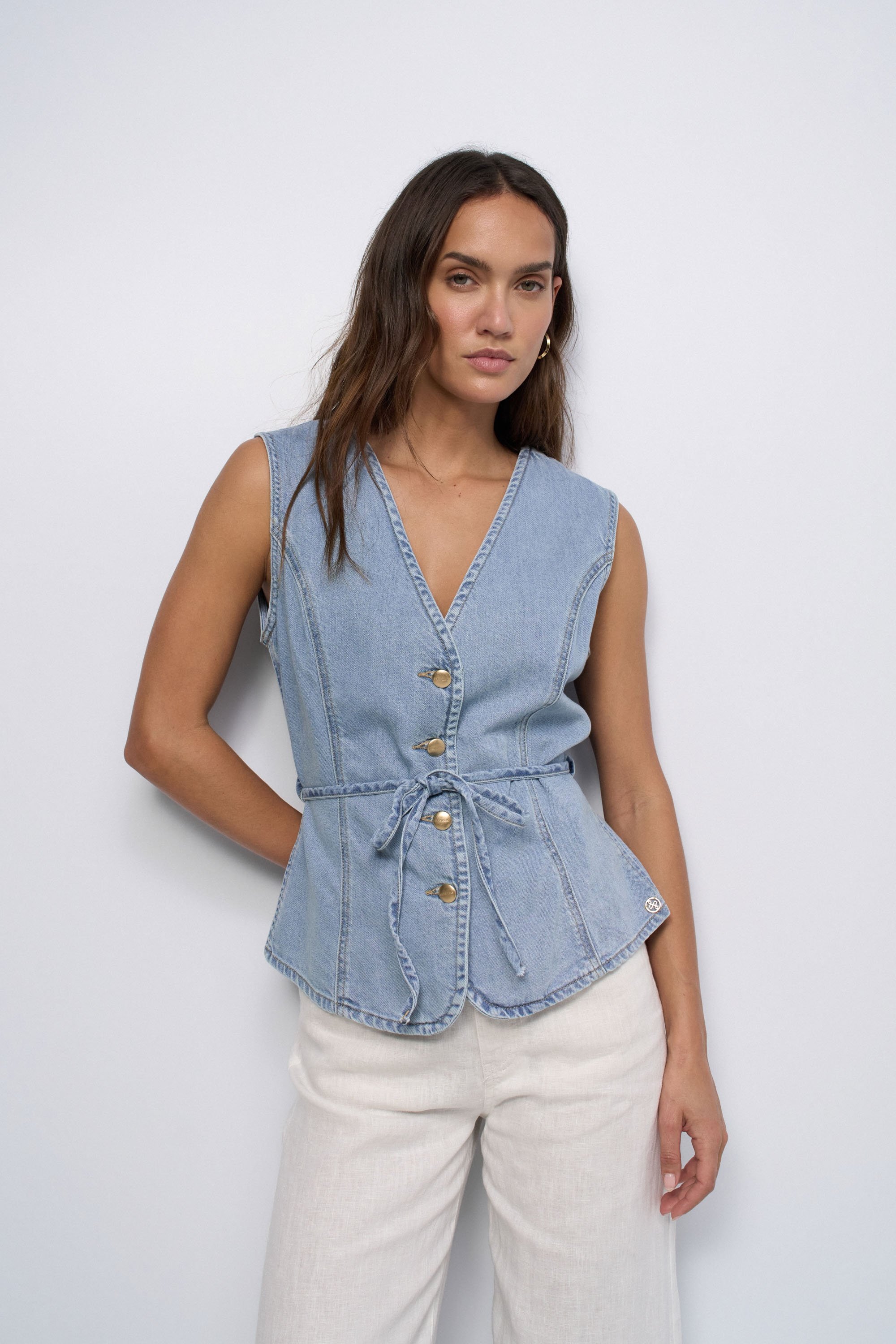 GILET EN LIGHTDENIM, SALSA JEANS