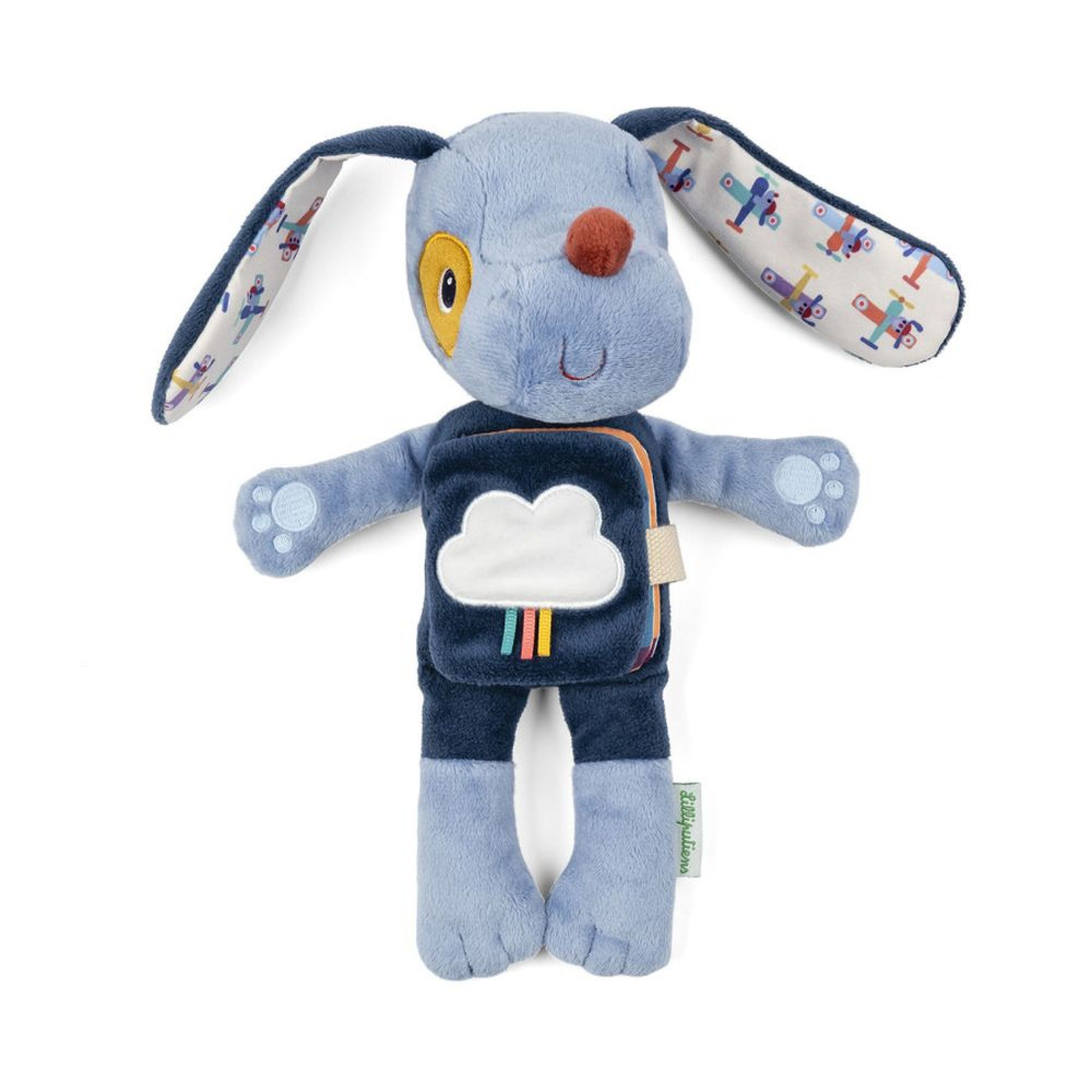 Peluche phosphorescente avec livre en tissu, LILLIPUTIENS