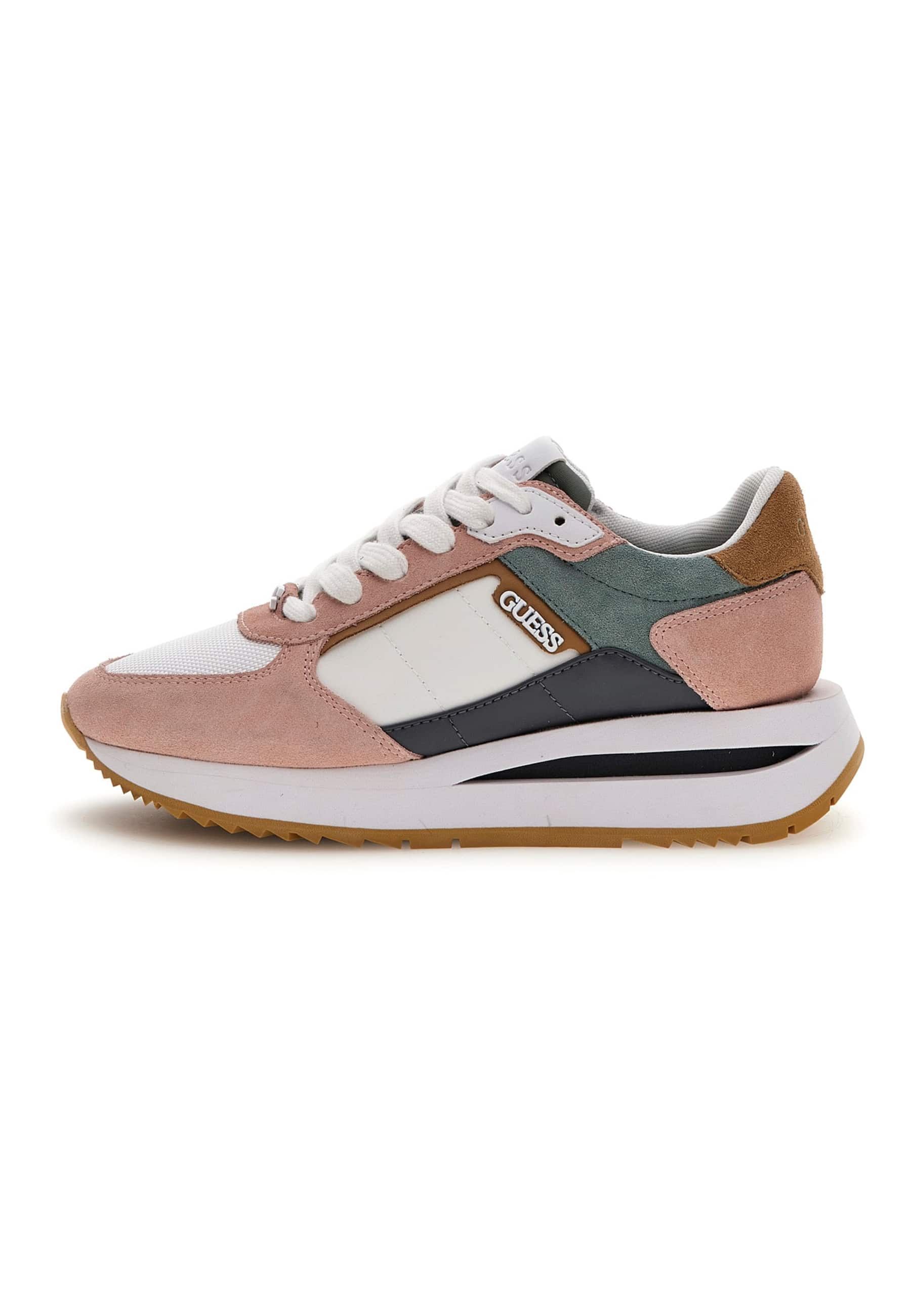 Baskets De Running Energy Cuir Mélangé, GUESS