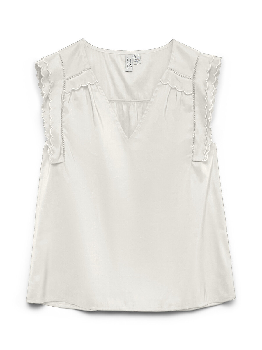 Blouse manches courtes col v, VERO MODA