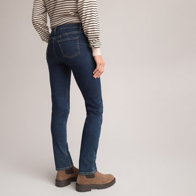 Straight Push-Up Jeans for Maximum Comfort, Mid Rise Length 31.5" LA REDOUTE COLLECTIONS