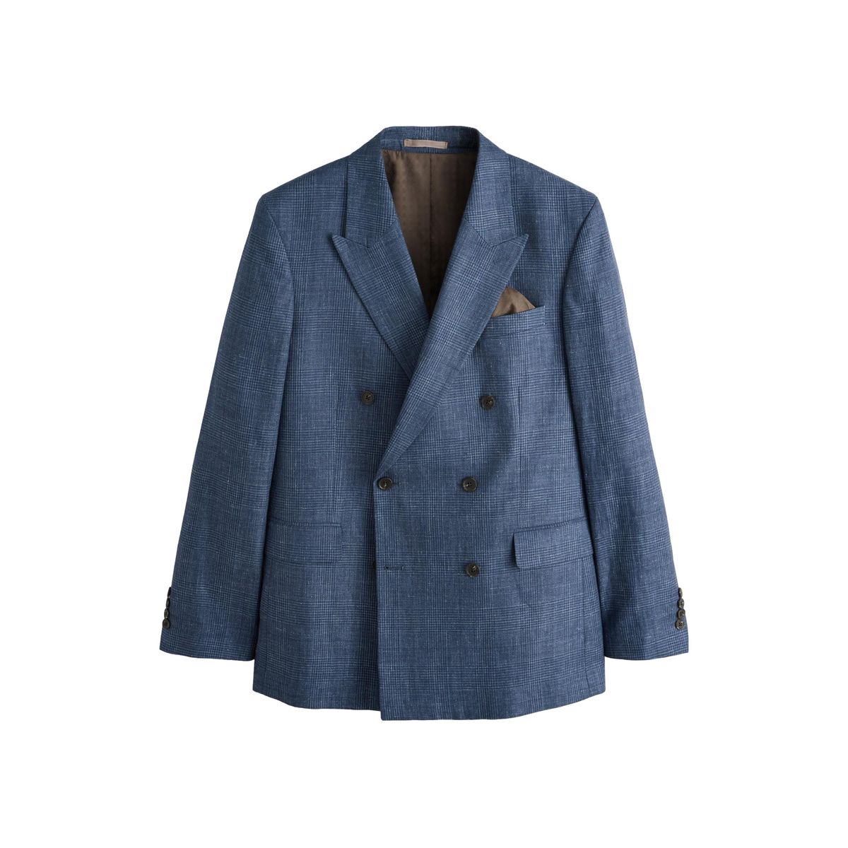 Blazer croisé à carreaux en lin n. premium, NEXT
