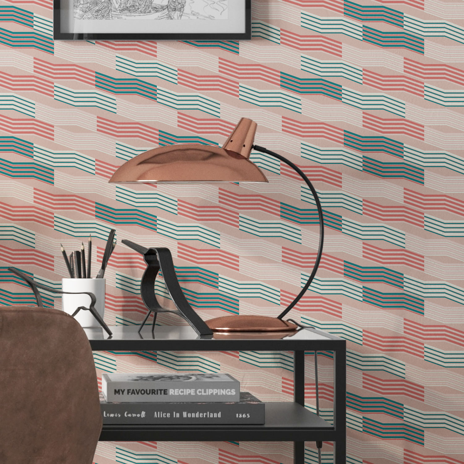 Papier peint panoramique Atocha, Rose 450 x 250cm, ACTE DECO
