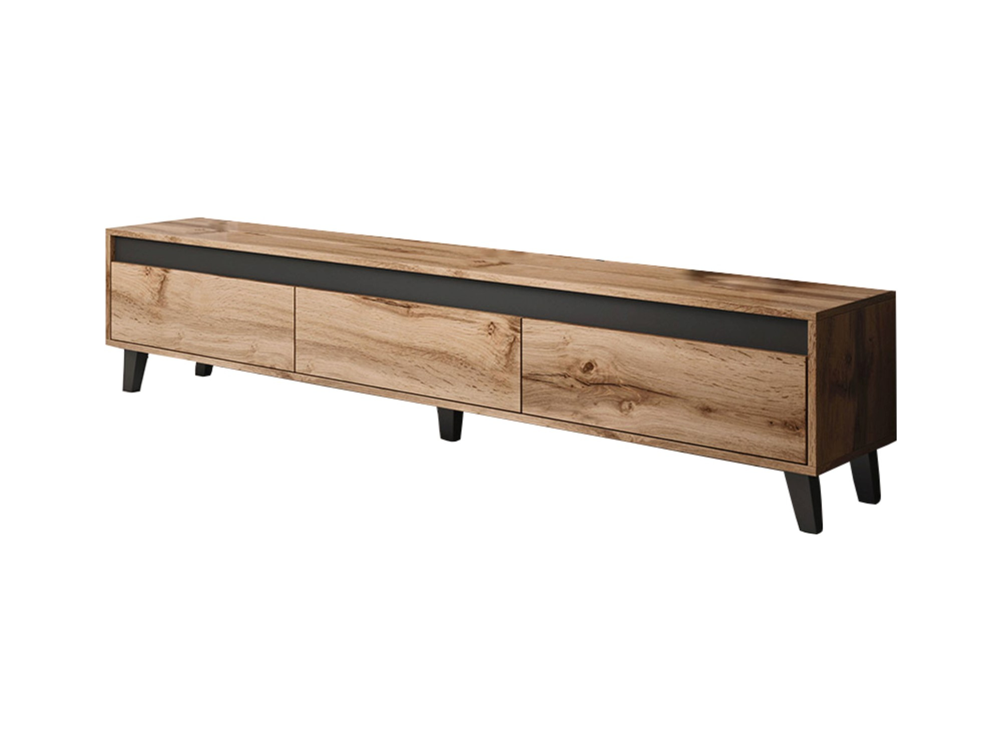 Meuble TV effet bois style industriel, LORD, BEST MOBILIER