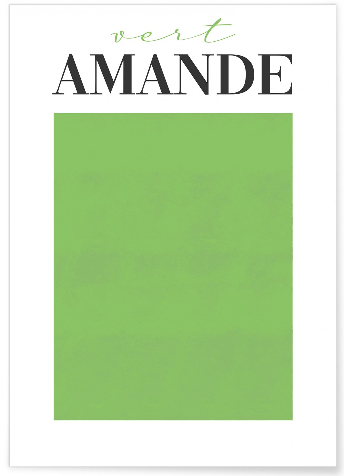 Affiche Vert Amande, L'AFFICHERIE