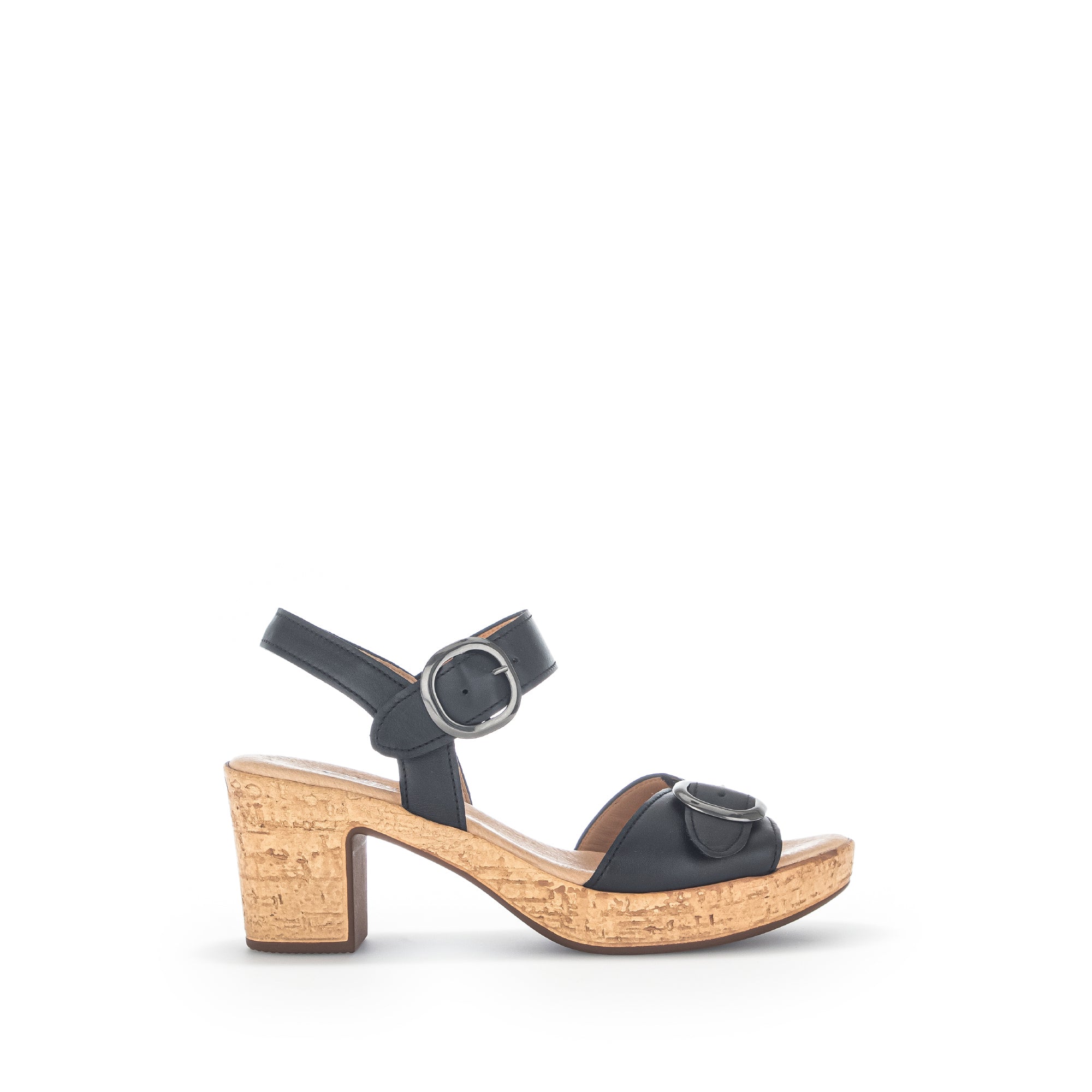 Escarpins Gabor Sling Décroché - Talon Block 3.5cm Cuir Velours - Confortables Élégants