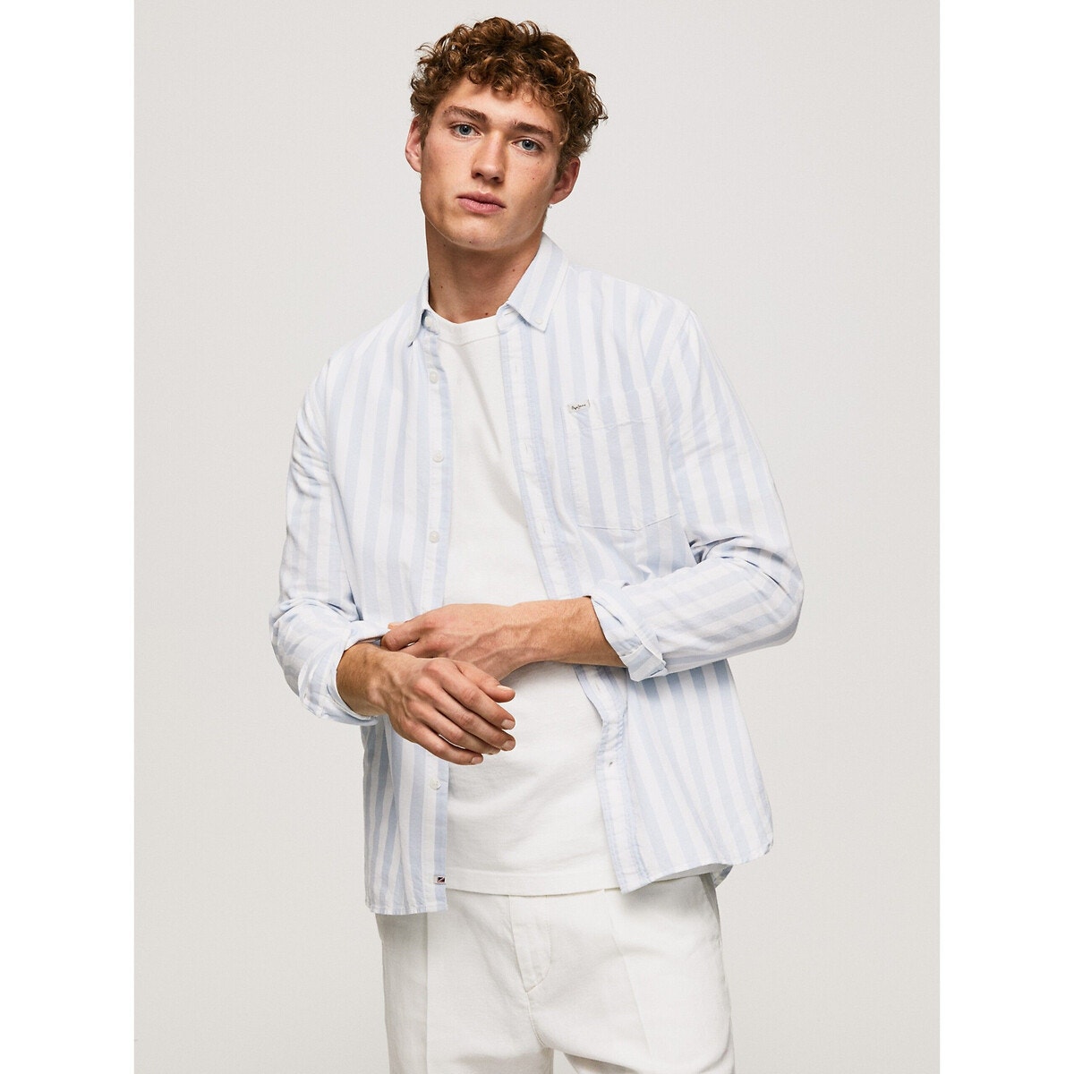 Chemise coton discount homme pas cher