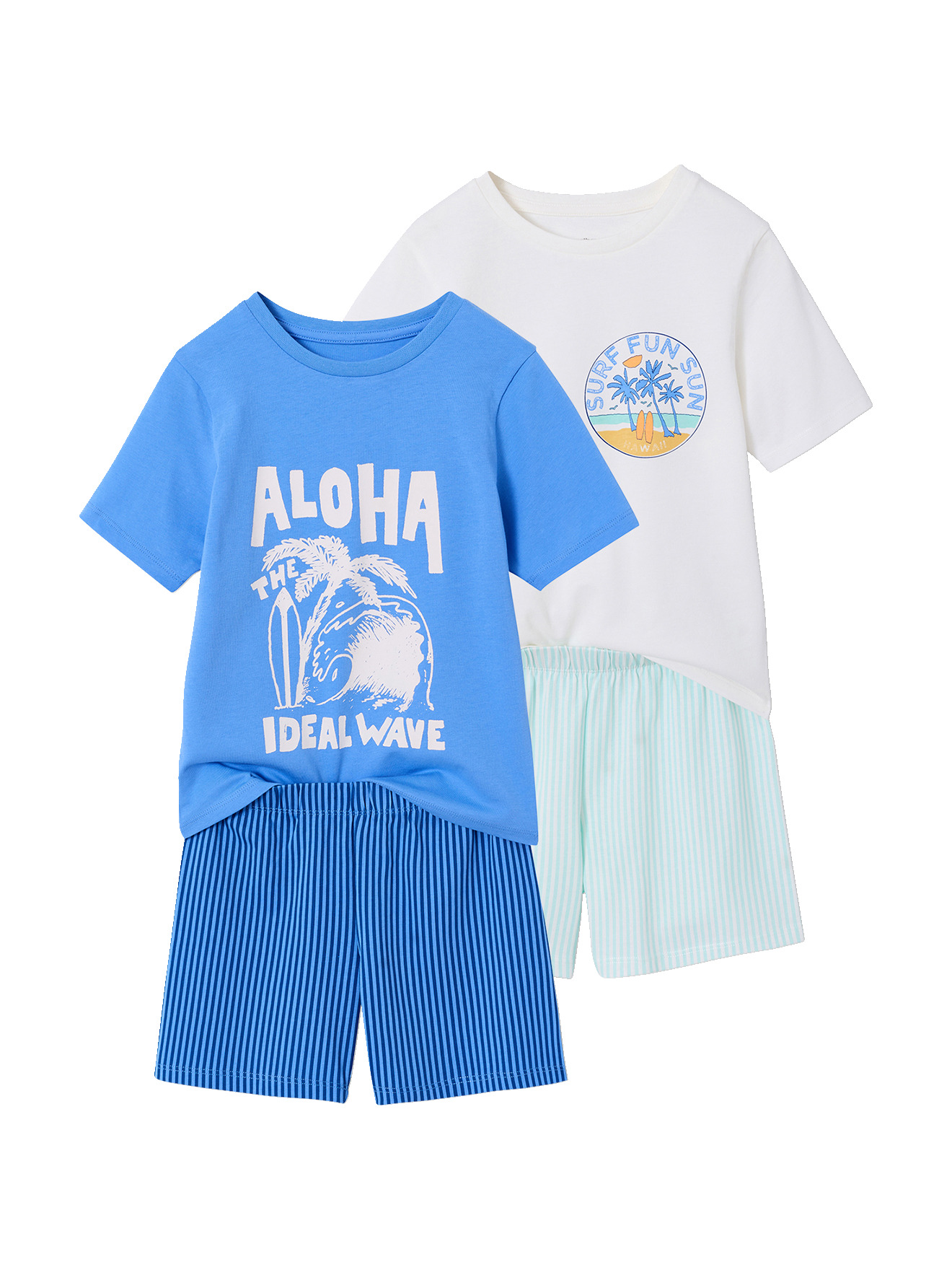 Lot 2 pyjashorts surf, VERTBAUDET