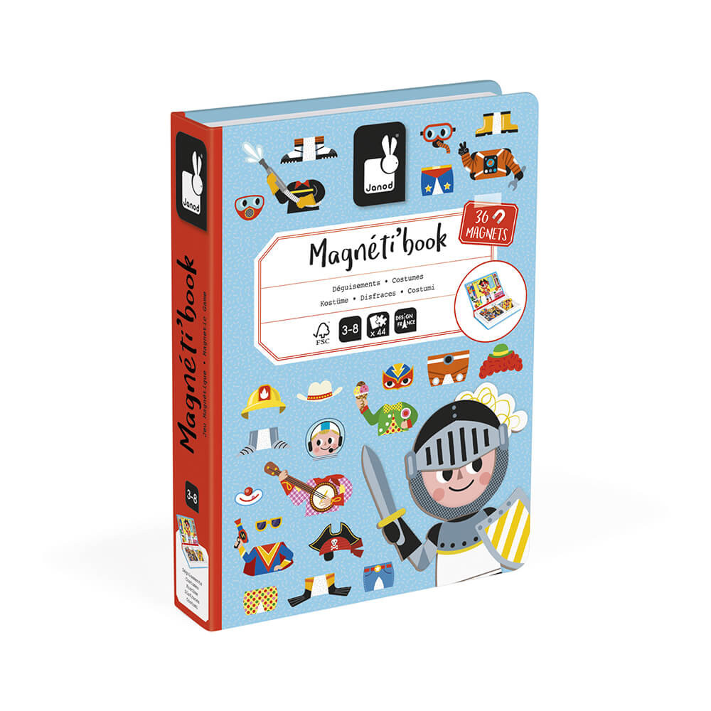 Magnéti'book Déguisements Garçon, 36 Magnets, JANOD