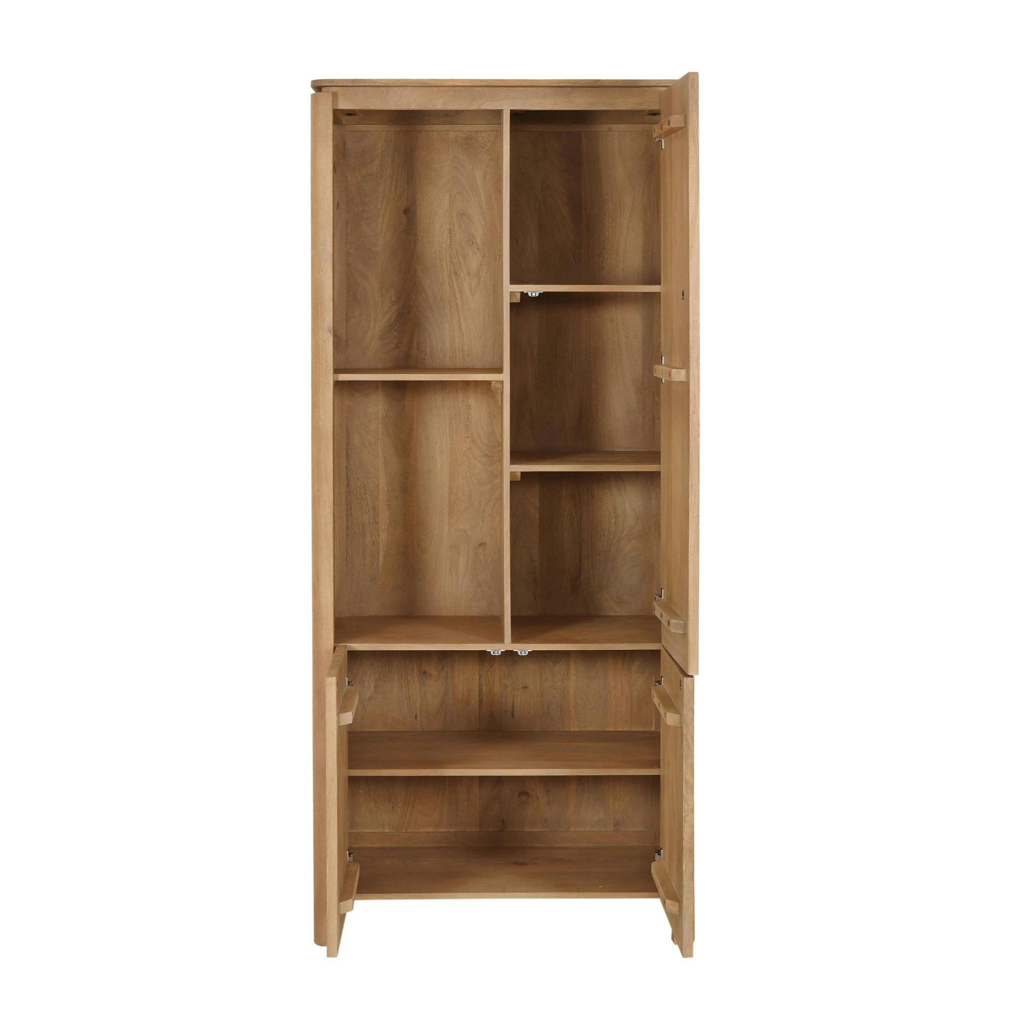 Buffet haut en bois 3 portes 2 niches KASO, PIER IMPORT