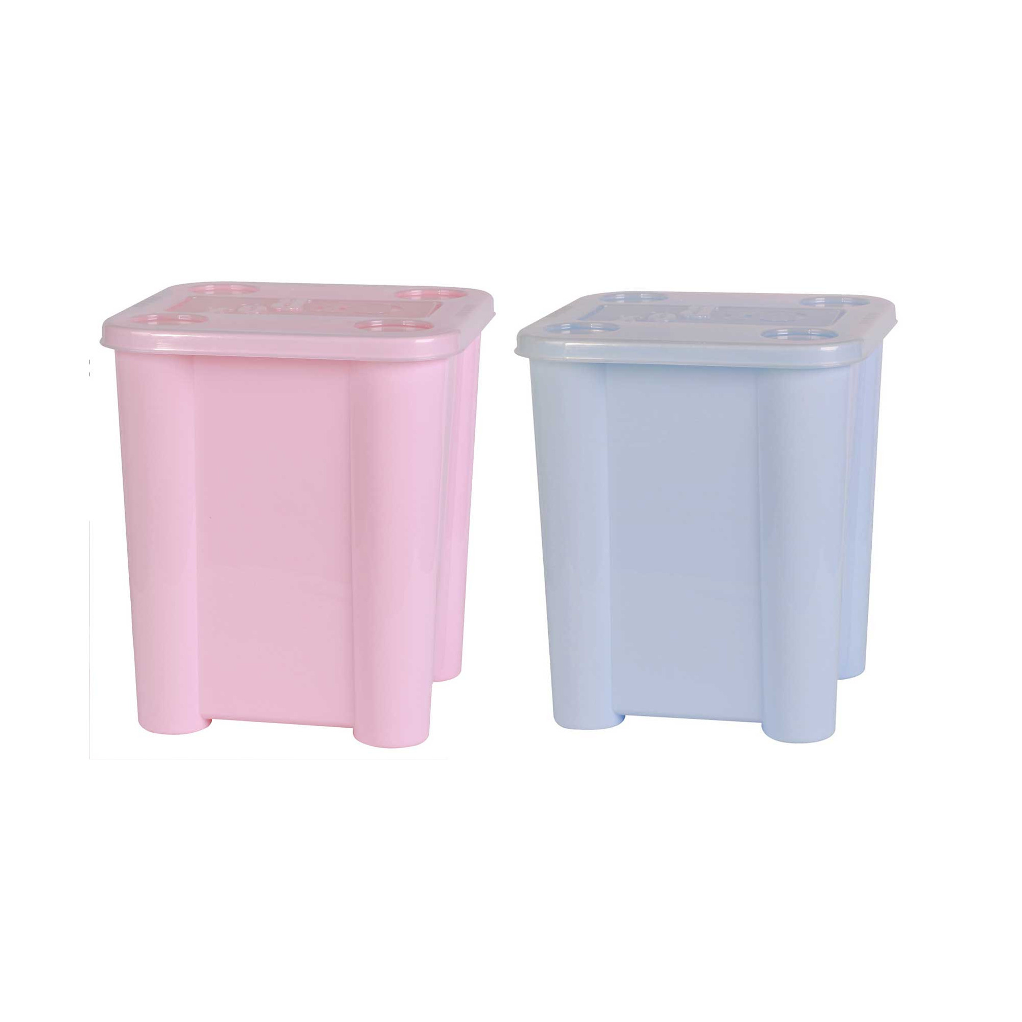 Set de 2 Boîtes de Rangement Empilables pour Chambre Enfant - 29x29x33.5cm, WADIGA