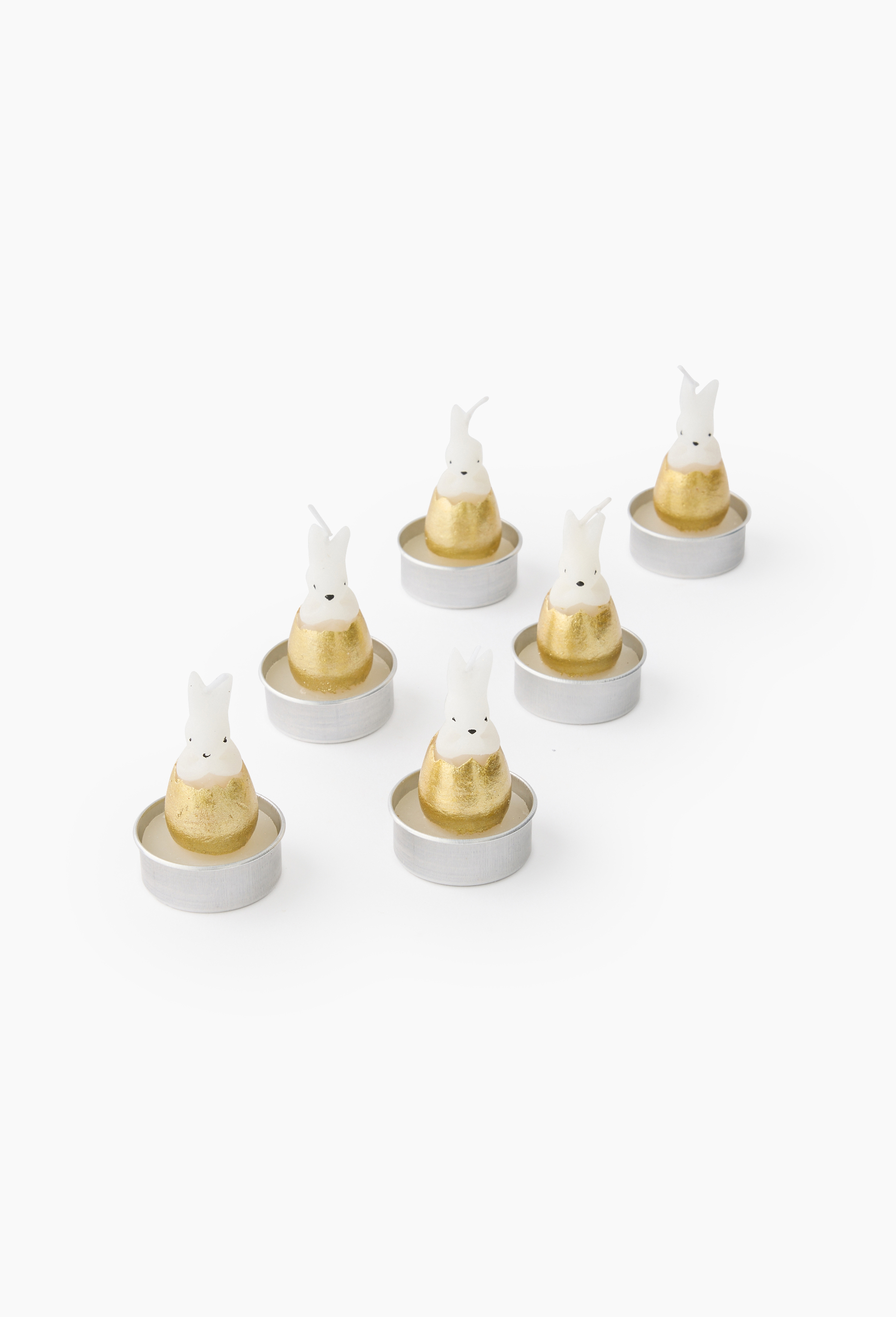Boite 6 bougies lapin dans oeuf, en cire, MONOPRIX