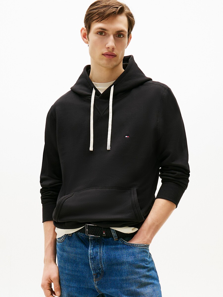 Fleece Hoodie with Drawcord, TOMMY HILFIGER