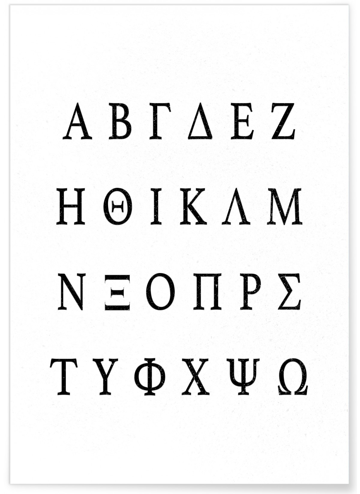 Affiche Alphabet Grec, L'AFFICHERIE