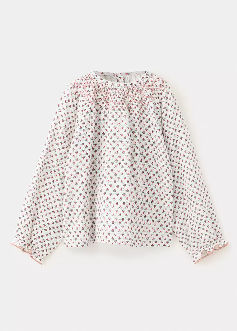 Blouse en coton à fleurs, MANGO BABY