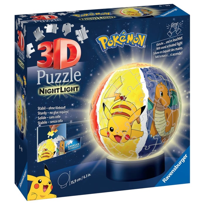 Ravensburger 3D Puzzle Ball Pokémon Poké Ball Green, 54 pcs. | Thimble Toys Ravensburger 3D Puzzle Ball Pokémon Poké Ball Green, 54 pcs. | Thimble Toys
