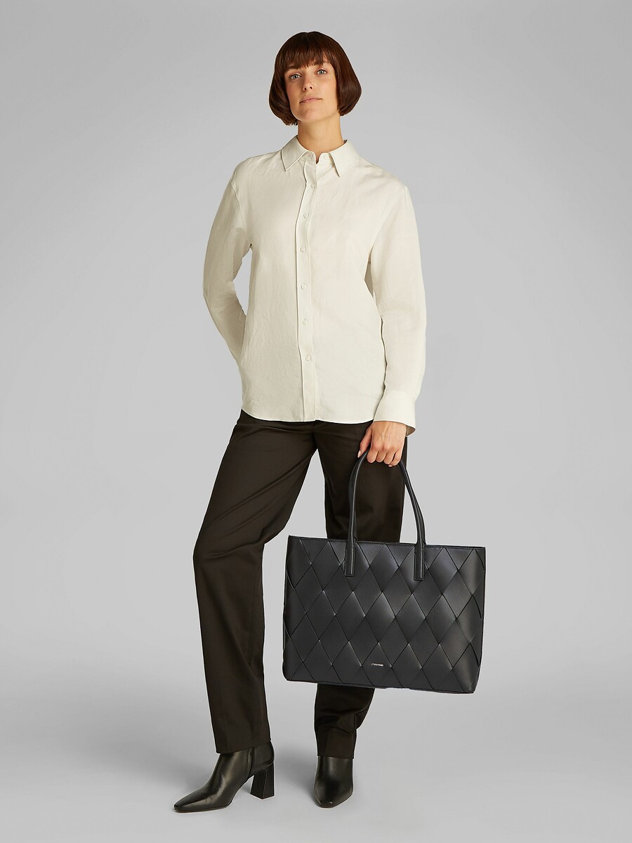 Sac tote bag effet tissé, CALVIN KLEIN