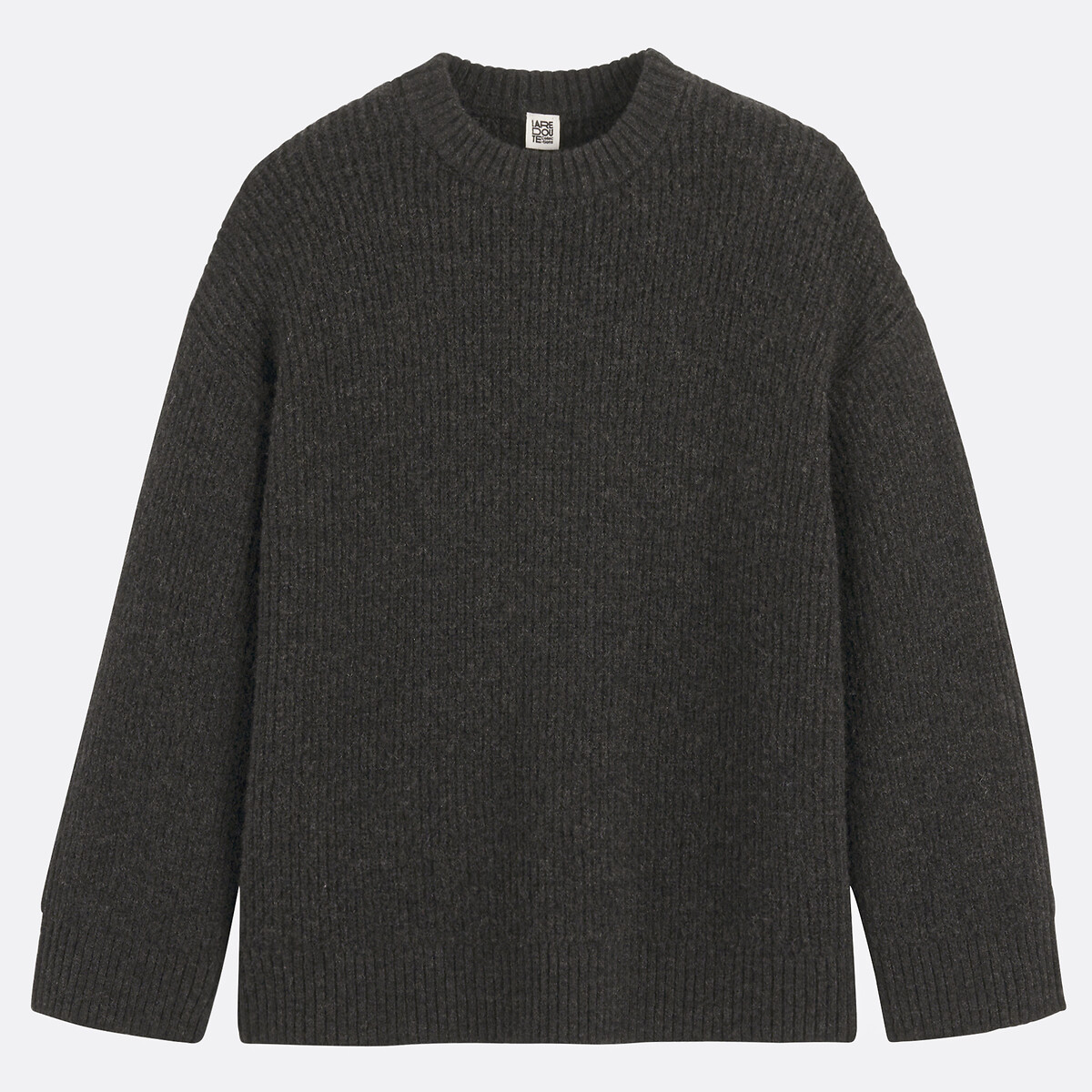 Pull col rond en grosse maille mousseuse