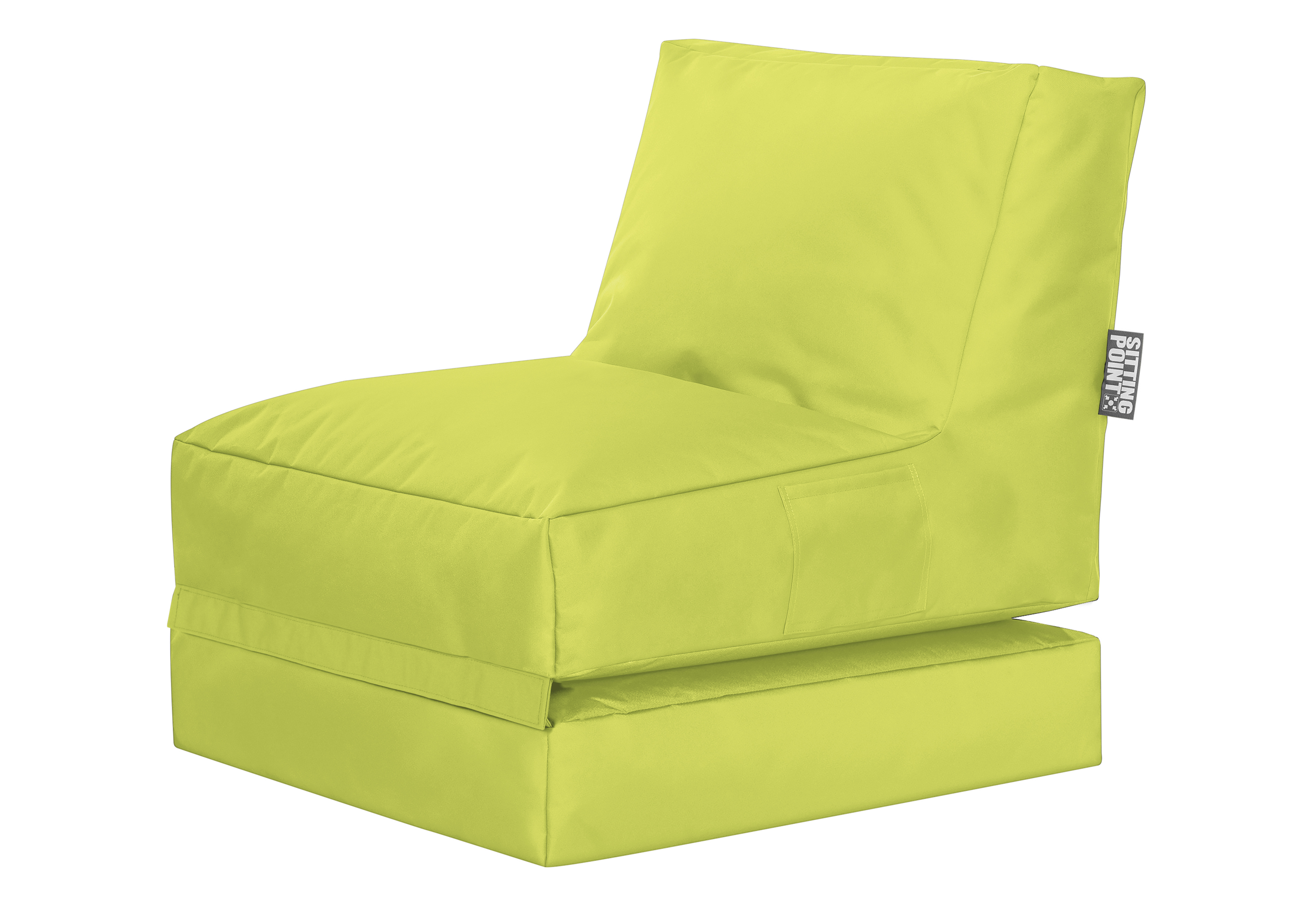 Pouf intérieur et extérieur uni avec dossier dépliable TWIST SCUBA, MAGMA HEIMTEX