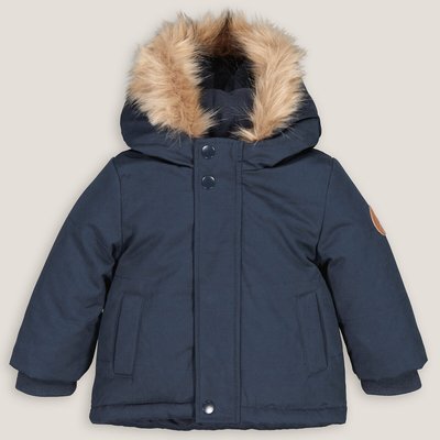 Hooded Padded Jacket with Faux Fur Trim LA REDOUTE COLLECTIONS