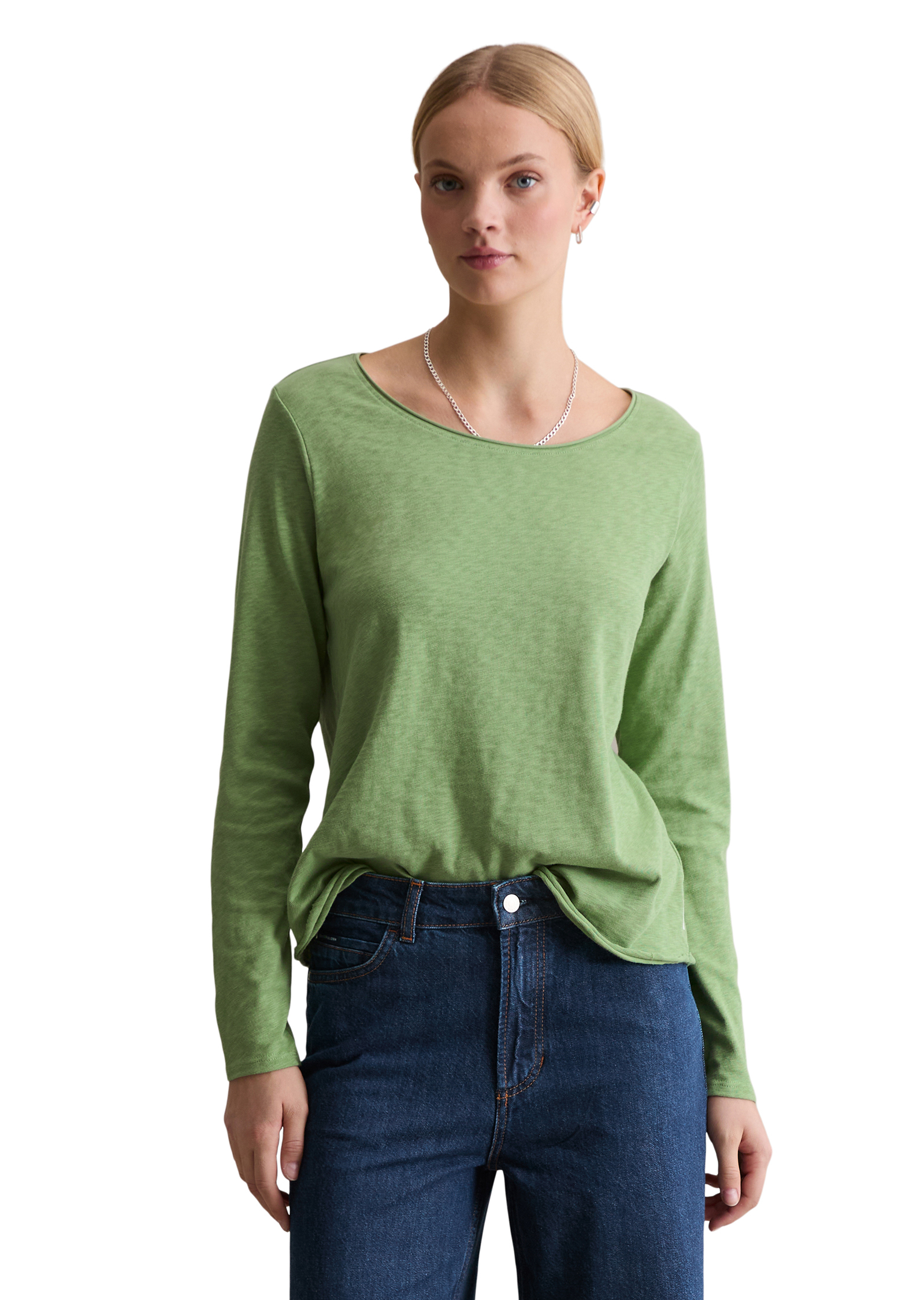 T-shirt long régulier en coton organique, MARC O’POLO DENIM