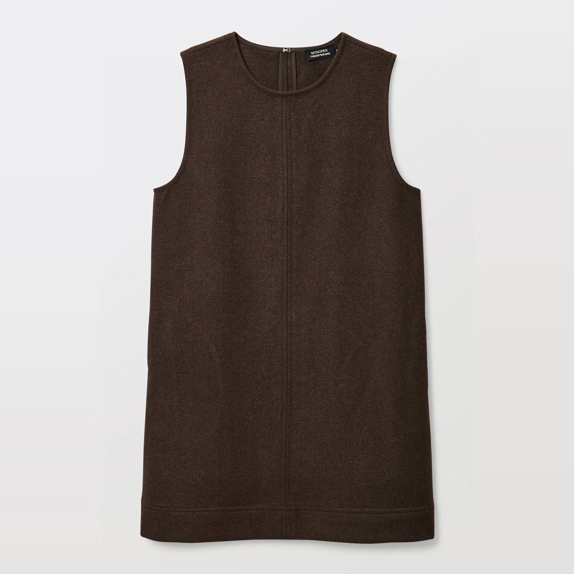 Robe courte unie contenant de la laine, MONOPRIX