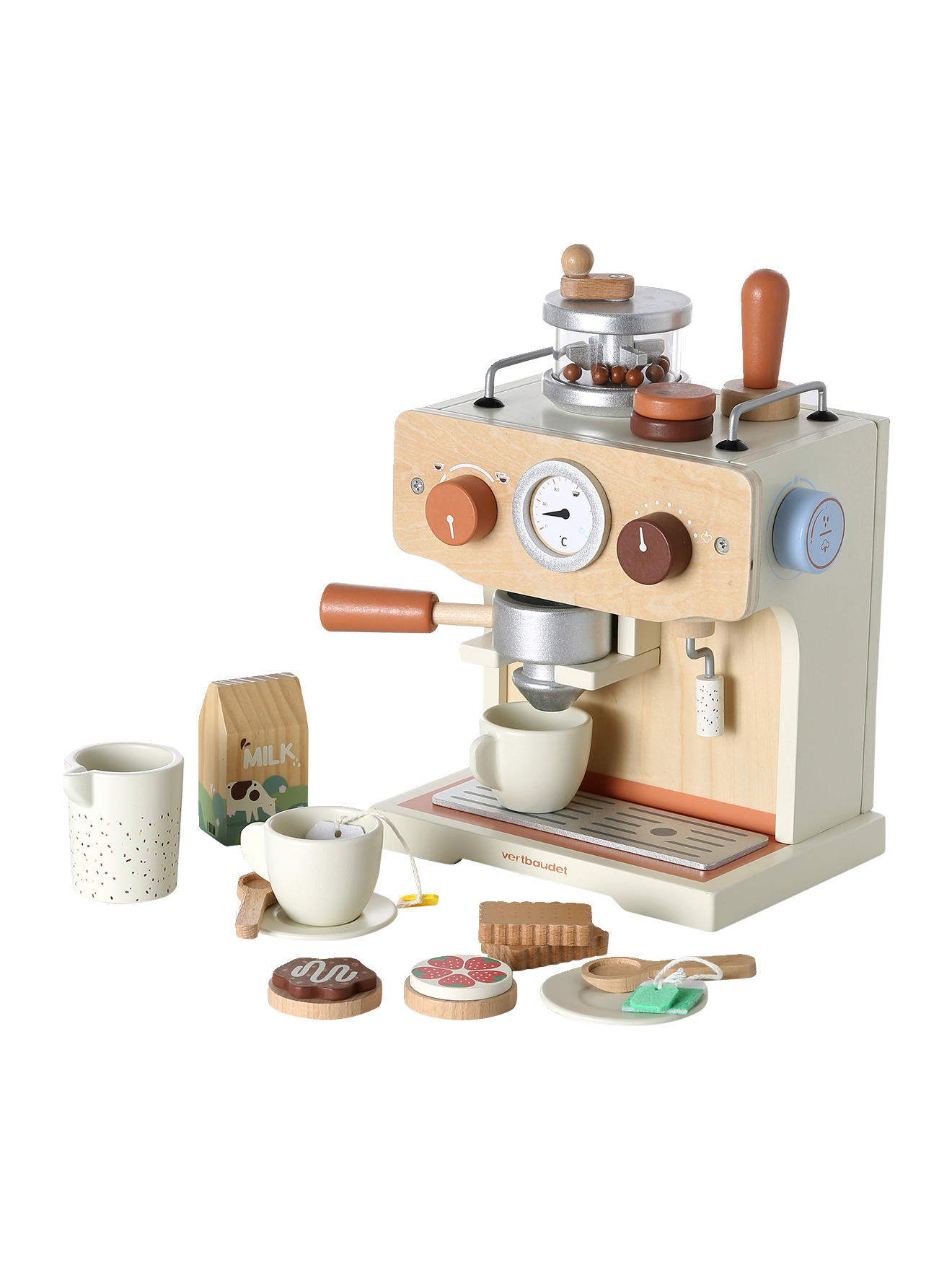 Grande cafetière avec accessoires en bois FSC®, VERTBAUDET