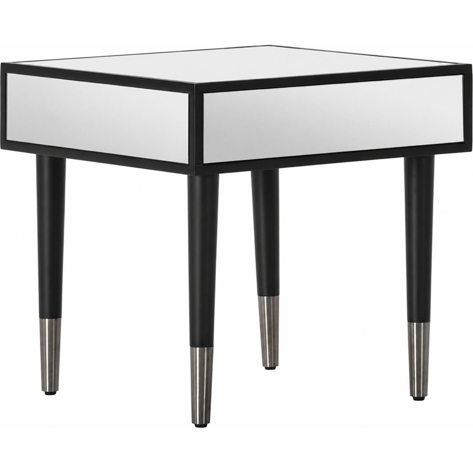 Table de chevet à façade miroir, 1 Tiroir, RECOLLECTION